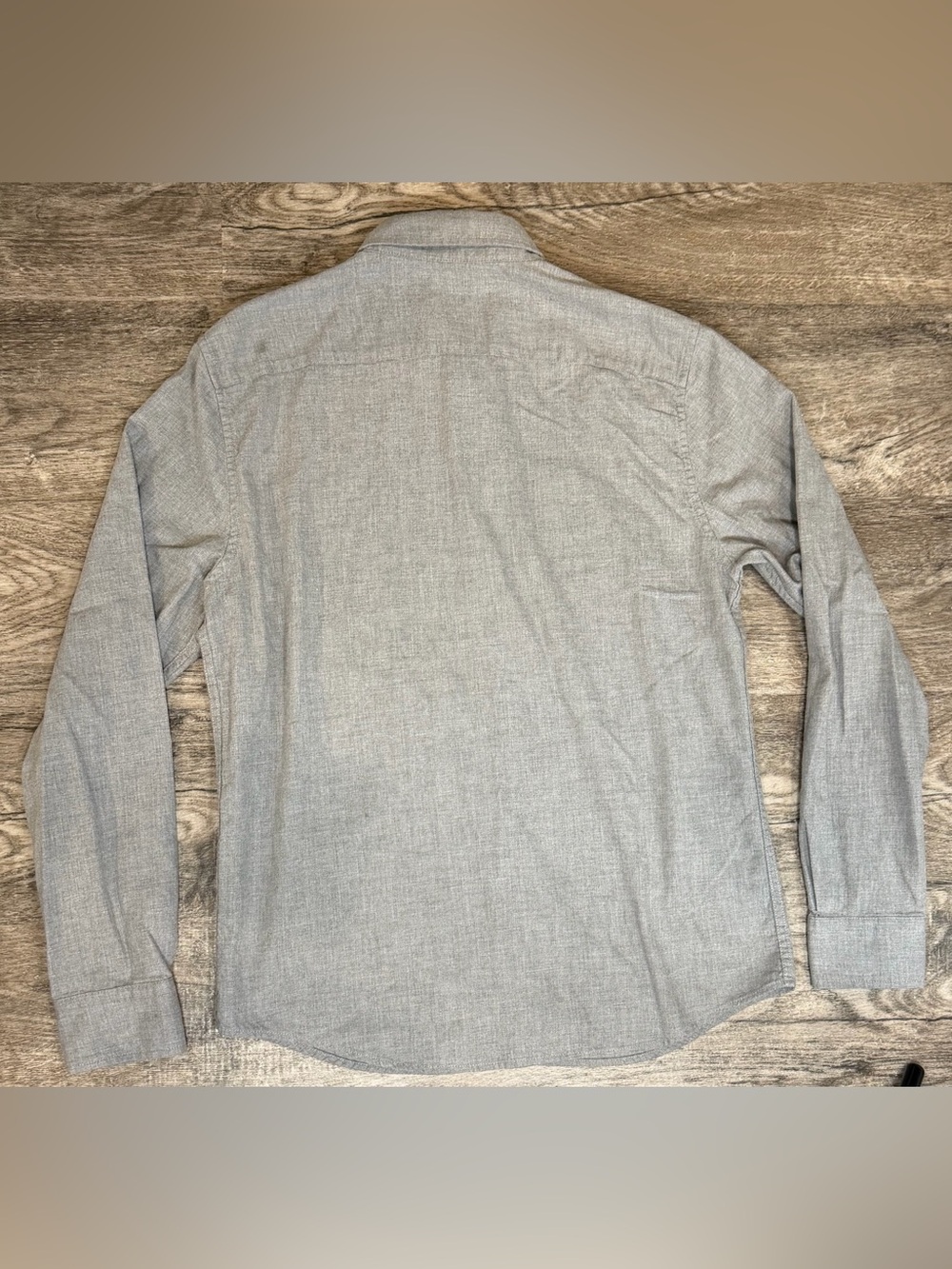 Banana Republic Men’s M Luxe Flannel Gray Untucked Slim Fit Button Up Shirt